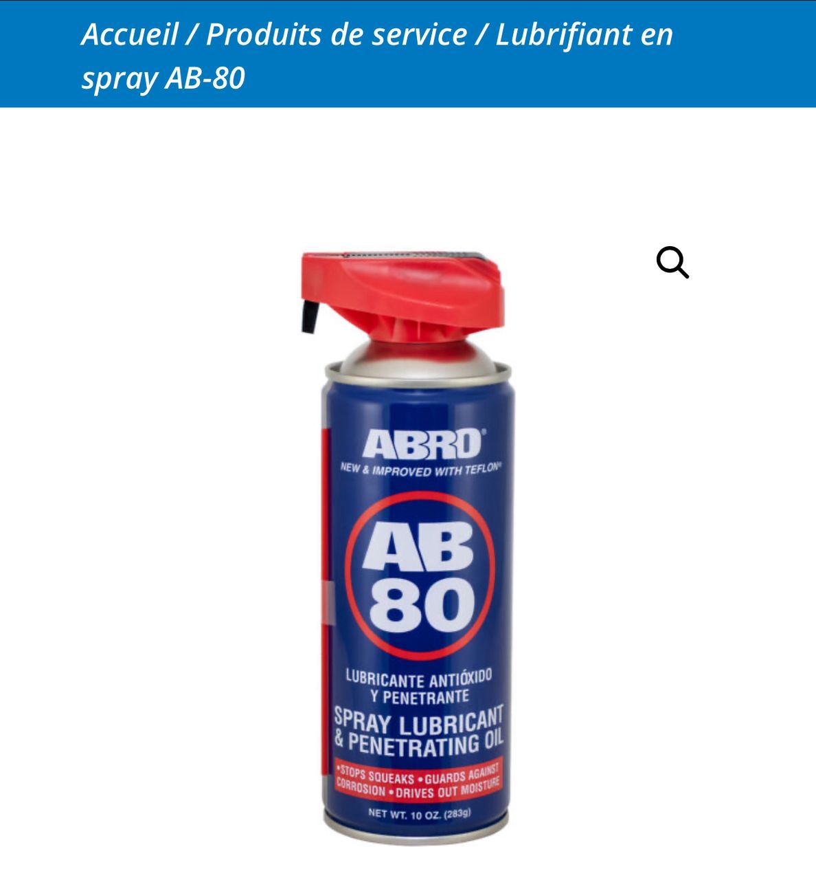 Lubrifiant en spray AB-80